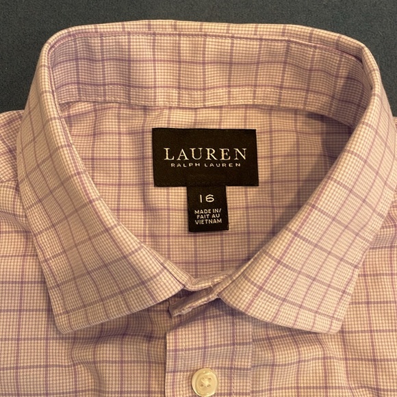 Ralph Lauren Boys Button down shirt size 16 in light purple. - Picture 2 of 5
